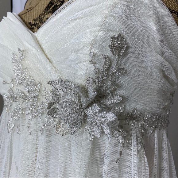 WTOO Strapless Floral Applique Wedding Dress - Picture 3 of 14